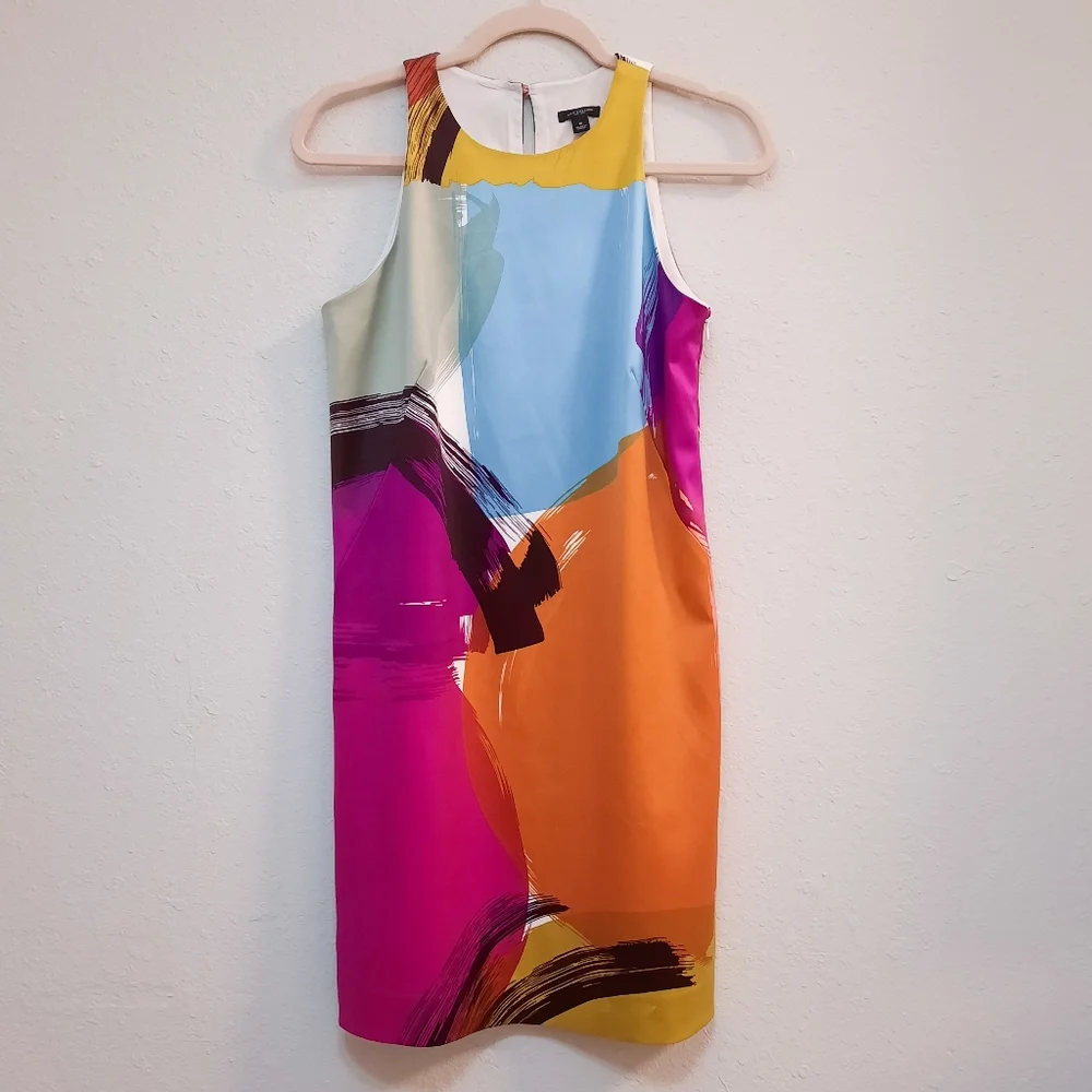 Ann Taylor Abstract Colors Dress 8